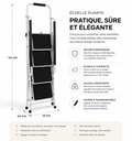 MaxiStep Pro 4, échelle pliante 4 marches, stabilité renforcée