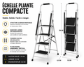 MaxiStep Pro 4, échelle pliante 4 marches, stabilité renforcée