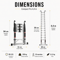 Echelle Telescopique EN 131 Pro Aluminium 4,4 m