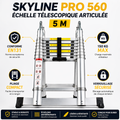 Skyline Pro 560, échelle télescopique multifonction 4 en 1 5,6 m